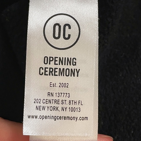 Opening Ceremony Monogramed Trim Black Hoodie - Picture 6 of 16